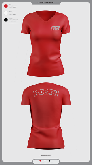 Womens Short Sleeve Vneck Shirt, North Attleborough High School Cheer, Cheer, Teamtime, Team time, sublimation, custom sports apparel, team uniforms, spirit wear, spiritwear, sports uniforms, custom shirts, team store, custom team store, fundraiser sports, apparel fundraiser