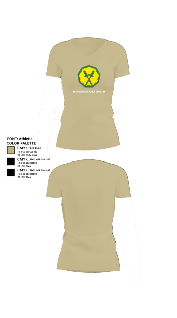 Womens Short Sleeve Vneck Shirt, 88th Military Police Company, , Teamtime, Team time, sublimation, custom sports apparel, team uniforms, spirit wear, spiritwear, sports uniforms, custom shirts, team store, custom team store, fundraiser sports, apparel fundraiser