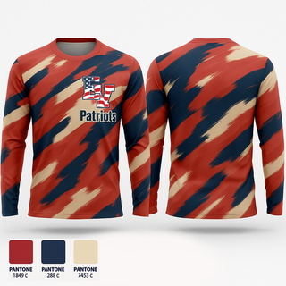Long Sleeve Performance Shirt, Patriots, , Teamtime, Team time, sublimation, custom sports apparel, team uniforms, spirit wear, spiritwear, sports uniforms, custom shirts, team store, custom team store, fundraiser sports, apparel fundraiser