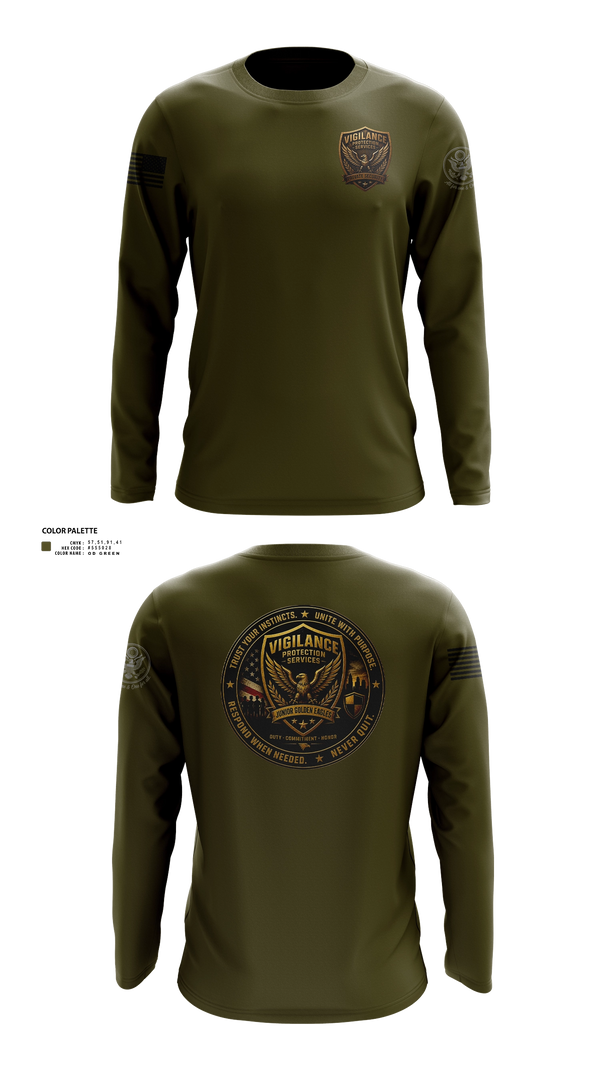 Long Sleeve Performance Shirt, Vigilance Protection Services, , Teamtime, Team time, sublimation, custom sports apparel, team uniforms, spirit wear, spiritwear, sports uniforms, custom shirts, team store, custom team store, fundraiser sports, apparel fundraiser