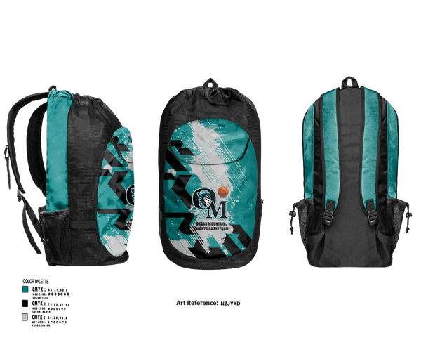 Gear Bag, Organ Mountain Knights Basketball, Men's Basketball, Teamtime, Team time, sublimation, custom sports apparel, team uniforms, spirit wear, spiritwear, sports uniforms, custom shirts, team store, custom team store, fundraiser sports, apparel fundraiser