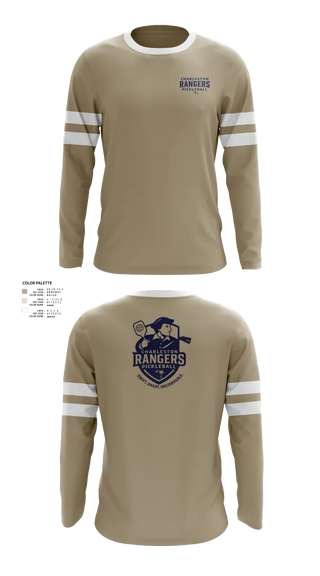Long Sleeve Performance Shirt, Charleston Rangers Pickleball, Tennis, Teamtime, Team time, sublimation, custom sports apparel, team uniforms, spirit wear, spiritwear, sports uniforms, custom shirts, team store, custom team store, fundraiser sports, apparel fundraiser