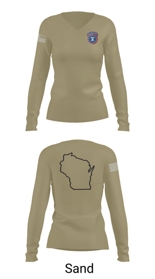 Womens Long Sleeve Vneck Shirt, Waukesha recruiting station, Army, Teamtime, Team time, sublimation, custom sports apparel, team uniforms, spirit wear, spiritwear, sports uniforms, custom shirts, team store, custom team store, fundraiser sports, apparel fundraiser