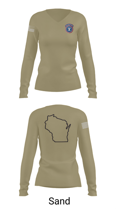 Waukesha recruiting station 70828393 Women's Long Sleeve V-neck Shirt - 97