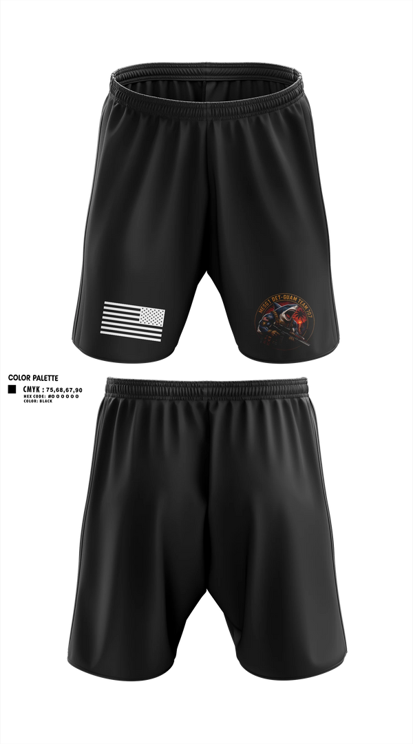 Athletic Shorts With Pockets, MESG-1 DET GUAM TEAM 707, Navy, Teamtime, Team time, sublimation, custom sports apparel, team uniforms, spirit wear, spiritwear, sports uniforms, custom shirts, team store, custom team store, fundraiser sports, apparel fundraiser
