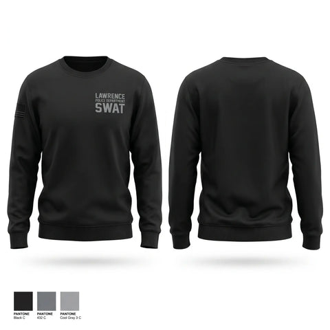 Crew Neck Sweatshirt, Lawrence Police Department SWAT, Police, Teamtime, Team time, sublimation, custom sports apparel, team uniforms, spirit wear, spiritwear, sports uniforms, custom shirts, team store, custom team store, fundraiser sports, apparel fundraiser