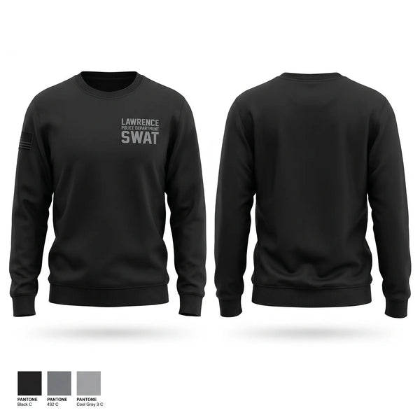 Crew Neck Sweatshirt, Lawrence Police Department SWAT, Police, Teamtime, Team time, sublimation, custom sports apparel, team uniforms, spirit wear, spiritwear, sports uniforms, custom shirts, team store, custom team store, fundraiser sports, apparel fundraiser