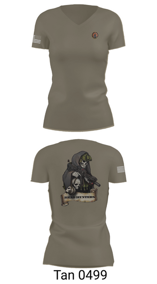 Womens Short Sleeve Vneck Shirt, HHC 2-135th AVN REG, , Teamtime, Team time, sublimation, custom sports apparel, team uniforms, spirit wear, spiritwear, sports uniforms, custom shirts, team store, custom team store, fundraiser sports, apparel fundraiser
