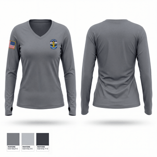 Womens Long Sleeve Vneck Shirt, Chaplain, Police, Teamtime, Team time, sublimation, custom sports apparel, team uniforms, spirit wear, spiritwear, sports uniforms, custom shirts, team store, custom team store, fundraiser sports, apparel fundraiser