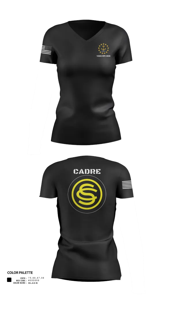 Womens Short Sleeve Vneck Shirt, 1/243 RTI OCS, , Teamtime, Team time, sublimation, custom sports apparel, team uniforms, spirit wear, spiritwear, sports uniforms, custom shirts, team store, custom team store, fundraiser sports, apparel fundraiser