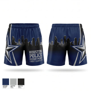 Athletic Shorts With Pockets, Houston Police Department Cadet Class 277, Police, Teamtime, Team time, sublimation, custom sports apparel, team uniforms, spirit wear, spiritwear, sports uniforms, custom shirts, team store, custom team store, fundraiser sports, apparel fundraiser