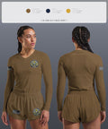 SWMI 70181183 Women's Long Sleeve V-neck Shirt - 1