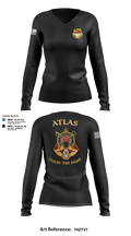A Co, 115th BSB, 1CD Women's Long Sleeve V-neck Shirt - 22