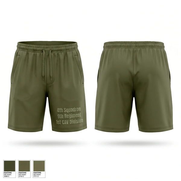 Athletic Shorts With Pockets, 4th Squadron-9th Regiment 1st CAV Division, Army, Teamtime, Team time, sublimation, custom sports apparel, team uniforms, spirit wear, spiritwear, sports uniforms, custom shirts, team store, custom team store, fundraiser sports, apparel fundraiser
