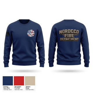 Crew Neck Sweatshirt, Morocco Fire Department, Fire Department, Teamtime, Team time, sublimation, custom sports apparel, team uniforms, spirit wear, spiritwear, sports uniforms, custom shirts, team store, custom team store, fundraiser sports, apparel fundraiser