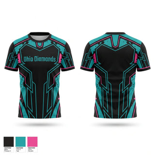 Short Sleeve Performance Shirt, Ohio Diamonds, Softball, Teamtime, Team time, sublimation, custom sports apparel, team uniforms, spirit wear, spiritwear, sports uniforms, custom shirts, team store, custom team store, fundraiser sports, apparel fundraiser