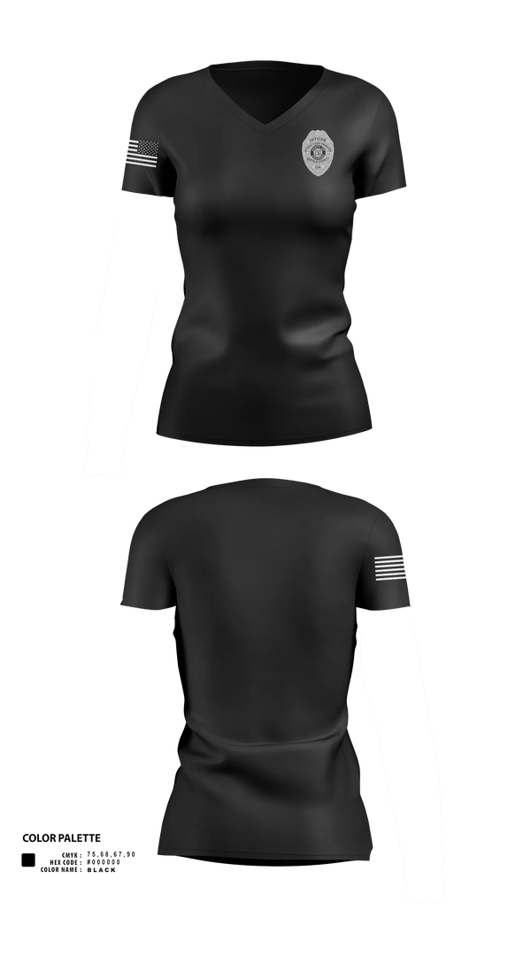 Womens Short Sleeve Vneck Shirt, DeKalb County Juvenile CourtDeKalb County Juvenile Court, Police, Teamtime, Team time, sublimation, custom sports apparel, team uniforms, spirit wear, spiritwear, sports uniforms, custom shirts, team store, custom team store, fundraiser sports, apparel fundraiser