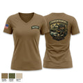 B Co 1-18th Women's Short Sleeve V-neck Shirt - 1