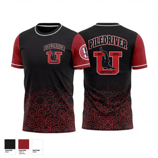 Short Sleeve Performance Shirt, Piledriver University, Wrestling, Teamtime, Team time, sublimation, custom sports apparel, team uniforms, spirit wear, spiritwear, sports uniforms, custom shirts, team store, custom team store, fundraiser sports, apparel fundraiser