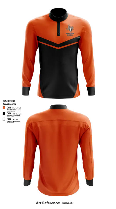 Honey Grove Baseball 79454883 Quarter Zip Jacket - 2