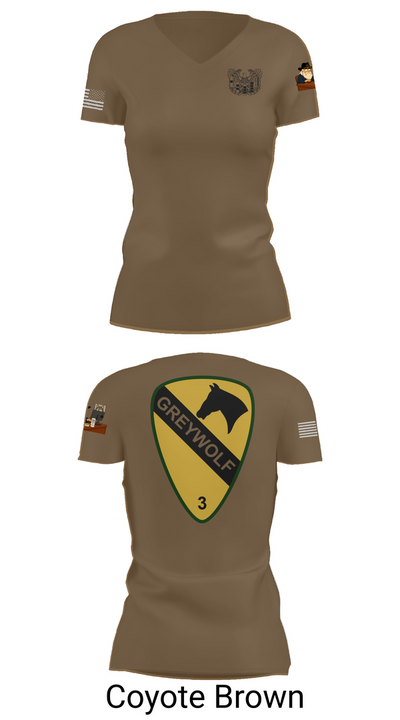 1st cav Div 3abct 85829502 Women's Short Sleeve V-neck Shirt - 8