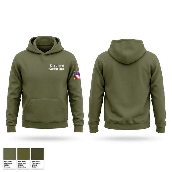 Hoodie, 12th Littoral Combat Team, Marines, Teamtime, Team time, sublimation, custom sports apparel, team uniforms, spirit wear, spiritwear, sports uniforms, custom shirts, team store, custom team store, fundraiser sports, apparel fundraiser