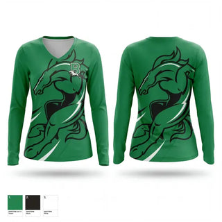 Womens Long Sleeve Vneck Shirt, Banning High School Softball, Softball, Teamtime, Team time, sublimation, custom sports apparel, team uniforms, spirit wear, spiritwear, sports uniforms, custom shirts, team store, custom team store, fundraiser sports, apparel fundraiser