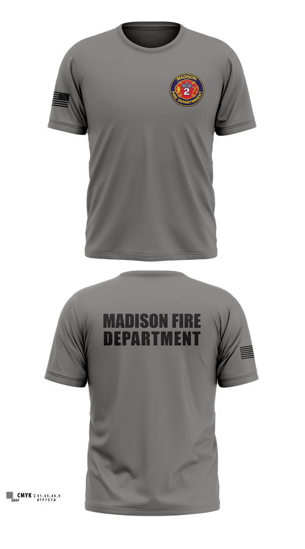 Madison Fire Department Old School Cotton Feel Shirt - 6