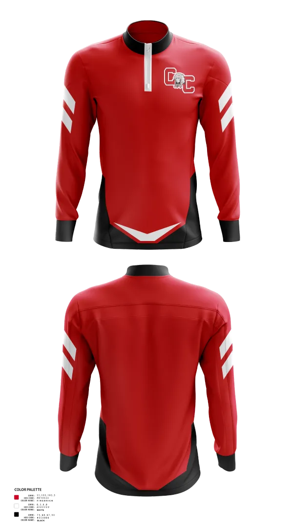 Quarter Zip Jacket, Crow Creek Chieftains, Cross Country, Teamtime, Team time, sublimation, custom sports apparel, team uniforms, spirit wear, spiritwear, sports uniforms, custom shirts, team store, custom team store, fundraiser sports, apparel fundraiser