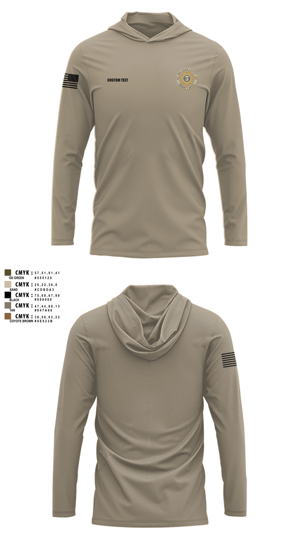 Long Sleeve Performance Shirt with hood, Bollinger County Sheriff’s Office, Police, Teamtime, Team time, sublimation, custom sports apparel, team uniforms, spirit wear, spiritwear, sports uniforms, custom shirts, team store, custom team store, fundraiser sports, apparel fundraiser