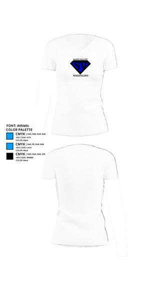 Womens Short Sleeve Vneck Shirt, Sauk Valley Wrestling Club, Wrestling, Teamtime, Team time, sublimation, custom sports apparel, team uniforms, spirit wear, spiritwear, sports uniforms, custom shirts, team store, custom team store, fundraiser sports, apparel fundraiser