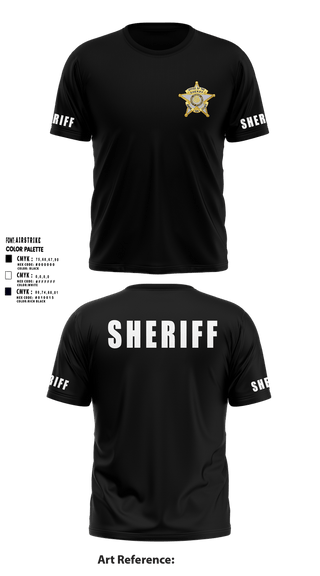 Old School Cotton Feel Shirt, SHERIFF, Police, Teamtime, Team time, sublimation, custom sports apparel, team uniforms, spirit wear, spiritwear, sports uniforms, custom shirts, team store, custom team store, fundraiser sports, apparel fundraiser