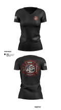 Mora county fire 35784959 Women's Short Sleeve V-neck Shirt - 25