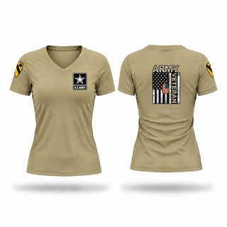 Womens Short Sleeve Vneck Shirt, 615th 1CAV ASB, Army, Teamtime, Team time, sublimation, custom sports apparel, team uniforms, spirit wear, spiritwear, sports uniforms, custom shirts, team store, custom team store, fundraiser sports, apparel fundraiser