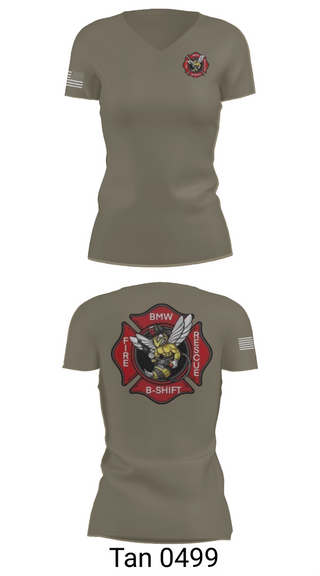 Womens Short Sleeve Vneck Shirt, B-Shift, Fire Department, Teamtime, Team time, sublimation, custom sports apparel, team uniforms, spirit wear, spiritwear, sports uniforms, custom shirts, team store, custom team store, fundraiser sports, apparel fundraiser