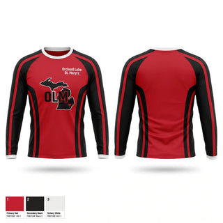 Long Sleeve Performance Shirt, Orchard Lake St. Mary's, Cross Country, Teamtime, Team time, sublimation, custom sports apparel, team uniforms, spirit wear, spiritwear, sports uniforms, custom shirts, team store, custom team store, fundraiser sports, apparel fundraiser