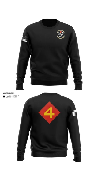 Crew Neck Sweatshirt, 14th Marine regiment 4th Marine corps division, , Teamtime, Team time, sublimation, custom sports apparel, team uniforms, spirit wear, spiritwear, sports uniforms, custom shirts, team store, custom team store, fundraiser sports, apparel fundraiser