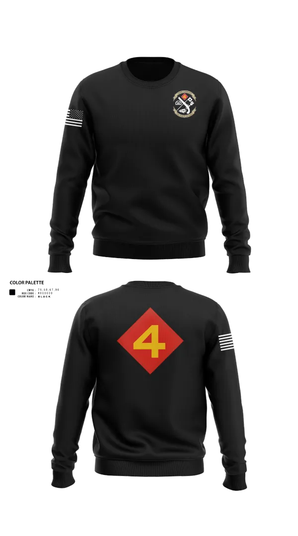 Crew Neck Sweatshirt, 14th Marine regiment 4th Marine corps division, , Teamtime, Team time, sublimation, custom sports apparel, team uniforms, spirit wear, spiritwear, sports uniforms, custom shirts, team store, custom team store, fundraiser sports, apparel fundraiser