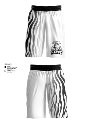 Mens Basketball Shorts, SSA Havoc, Men's Basketball, Teamtime, Team time, sublimation, custom sports apparel, team uniforms, spirit wear, spiritwear, sports uniforms, custom shirts, team store, custom team store, fundraiser sports, apparel fundraiser