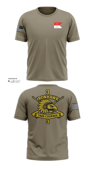 Ironhawk troop 4858933 Short Sleeve Performance Shirt - 42