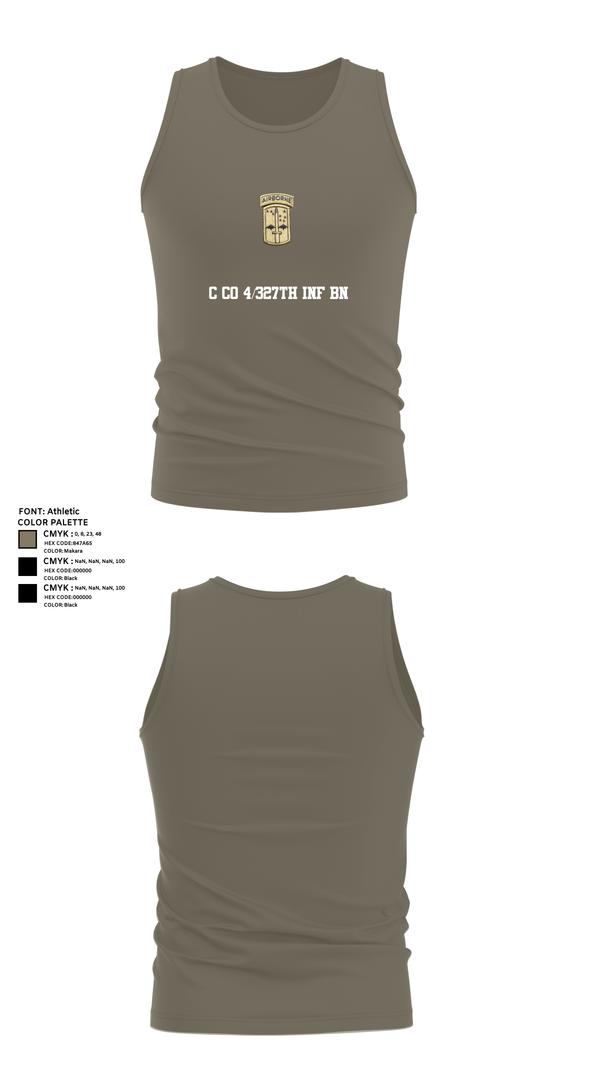 Tank Top, C co 4/327th INF BN, , Teamtime, Team time, sublimation, custom sports apparel, team uniforms, spirit wear, spiritwear, sports uniforms, custom shirts, team store, custom team store, fundraiser sports, apparel fundraiser