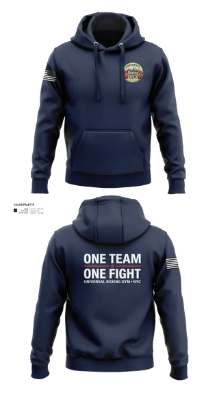 Hoodie, Universal Boxing Gym, National Guard, Teamtime, Team time, sublimation, custom sports apparel, team uniforms, spirit wear, spiritwear, sports uniforms, custom shirts, team store, custom team store, fundraiser sports, apparel fundraiser