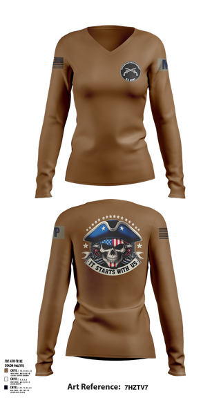 Womens Long Sleeve Vneck Shirt, , Army, Teamtime, Team time, sublimation, custom sports apparel, team uniforms, spirit wear, spiritwear, sports uniforms, custom shirts, team store, custom team store, fundraiser sports, apparel fundraiser