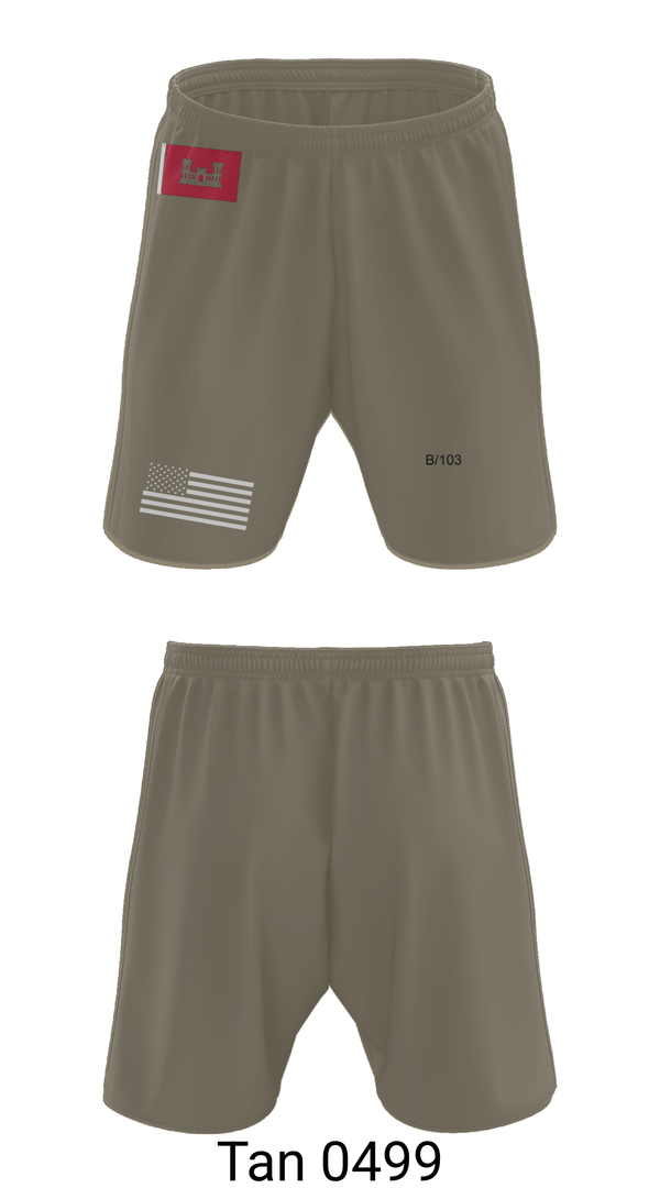 Athletic Shorts With Pockets, B 103 EN BN, National Guard, Teamtime, Team time, sublimation, custom sports apparel, team uniforms, spirit wear, spiritwear, sports uniforms, custom shirts, team store, custom team store, fundraiser sports, apparel fundraiser