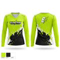 ELEKTRIK ELITE TRACK CLUB Women's Long Sleeve V-neck Shirt - 1