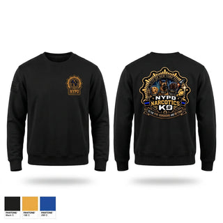 Crew Neck Sweatshirt, NYPD NARCOTICS K9, Police, Teamtime, Team time, sublimation, custom sports apparel, team uniforms, spirit wear, spiritwear, sports uniforms, custom shirts, team store, custom team store, fundraiser sports, apparel fundraiser