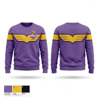 Crew Neck Sweatshirt, Hawks Basketball, Men's Basketball, Teamtime, Team time, sublimation, custom sports apparel, team uniforms, spirit wear, spiritwear, sports uniforms, custom shirts, team store, custom team store, fundraiser sports, apparel fundraiser