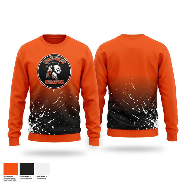 Crew Neck Sweatshirt, Talbot County Youth Football & Cheer, Spirit Store, Teamtime, Team time, sublimation, custom sports apparel, team uniforms, spirit wear, spiritwear, sports uniforms, custom shirts, team store, custom team store, fundraiser sports, apparel fundraiser