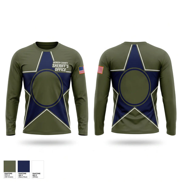 Long Sleeve Performance Shirt, Bergen County Sheriffs Office, Police, Teamtime, Team time, sublimation, custom sports apparel, team uniforms, spirit wear, spiritwear, sports uniforms, custom shirts, team store, custom team store, fundraiser sports, apparel fundraiser
