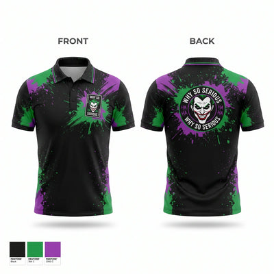 Why So Serious Short Sleeve Performance Polo - 1
